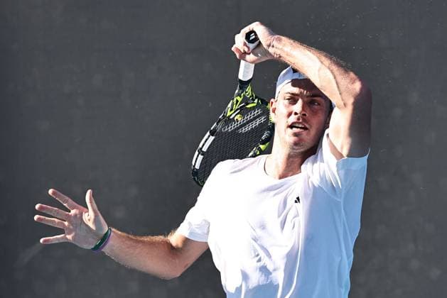 Maximilian Marterer, GER, during first round of 2024 Australian Open in Melbourne, 15 01 2023; -