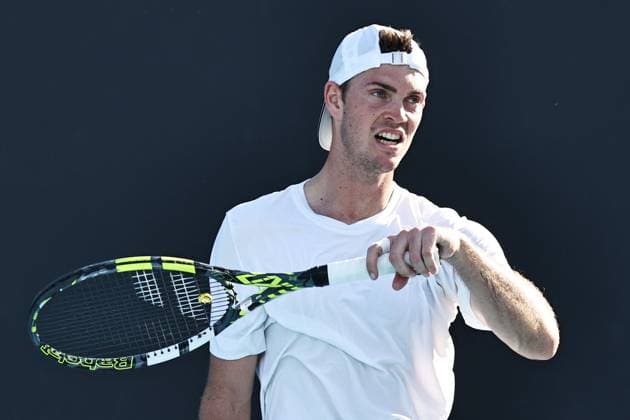 Maximilian Marterer, GER, during first round of 2024 Australian Open in Melbourne, 15 01 2023; -
