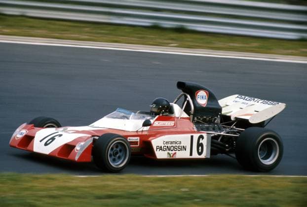 Formel 1, Grand Prix Deutschland 1972, Nuerburgring Nordschleife, 30.07.1972 Andrea de Adamich, Surtees-Ford TS9B Nuerburg Deutschland *** Formula 1, Grand Prix Germany 1972, Nuerburgring Nordschleife, 30 07 1972 Andrea de Adamich, Surtees Ford TS9B Nuerburg Germany