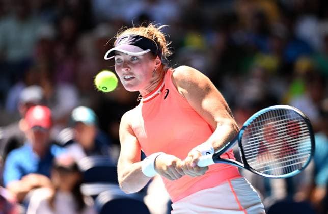 TENNIS AUSTRALIAN OPEN, Olivia Gadecki of Australia in action during her first round match against Sloane Stephens of USA on Day 3 of the 2024 Australian Open at Melbourne Park in Melbourne, Tuesday, January 16, 2024. ( NO ARCHIVING, EDITORIAL USE ONLY, NO USE IN BOOKS WITHOUT CONSENT MELBOURNE VICTORIA AUSTRALIA  Copyright: xJAMESxROSSx 20240116001889562415