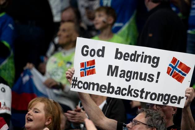 15.01.2024 - Handball - Herren - EHF - EM 2024 - Norwegen - Slowenien Norwegische Handballfans Berlin Mercedes-Benz Arena Berlin Berlin Deutschland KlausTrotter-20240115-5524