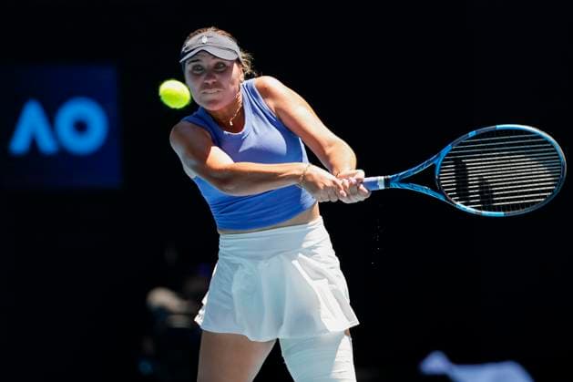 Sofia Kenin, Australian Open 2024, Melbourne Park, Melbourne, Victoria, Australia. Copyright: xJuergenxHasenkopfx