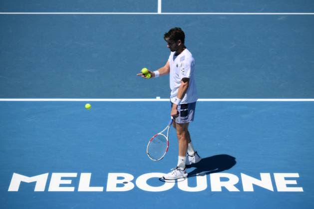 Cameron Norrie (GBR) in action during his first round match Australian Open, Day Two, Tennis, Melbourne Park, Melbourne, Australia - 16 Jan 2024  Copyright: xJamesxGourley Shutterstockx 14302243r