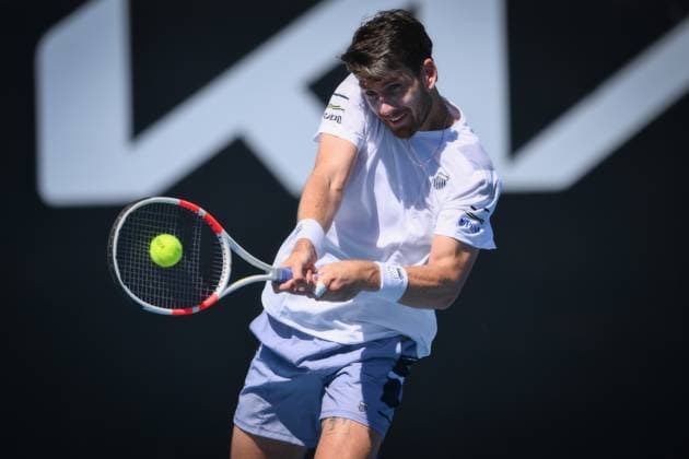 Cameron Norrie (GBR) in action during his first round match Australian Open, Day Two, Tennis, Melbourne Park, Melbourne, Australia - 16 Jan 2024  Copyright: xJamesxGourley Shutterstockx 14302243d