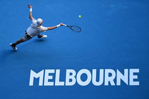 TENNIS AUSTRALIAN OPEN, Thanasi Kokkinakis of Australia in action during his round 1 match against Sebastian Ofner of Austria on Day 3 of the 2024 Australian Open at Melbourne Park in Melbourne, Tuesday, January 16, 2024. ( NO ARCHIVING, EDITORIAL USE ONLY, NO USE IN BOOKS WITHOUT CONSENT MELBOURNE VICTORIA AUSTRALIA  Copyright: xJAMESxROSSx 20240116001889653234