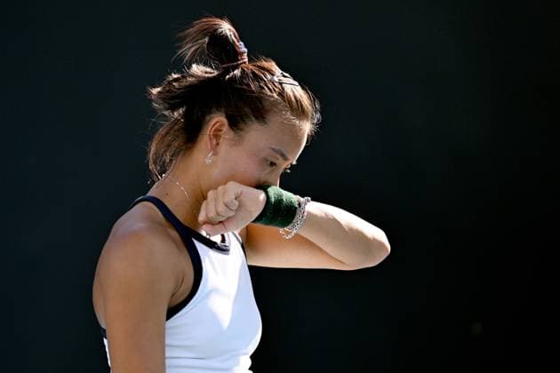 TENNIS AUSTRALIAN OPEN, Yue Yuan of China reacts during her round 1 match against Katie Boulter of United Kingdom on Day 3 of the 2024 Australian Open at Melbourne Park in Melbourne, Tuesday, January 16, 2024. ( NO ARCHIVING, EDITORIAL USE ONLY, NO USE IN BOOKS WITHOUT CONSENT MELBOURNE VICTORIA AUSTRALIA  Copyright: xLUKASxCOCHx 20240116001889657355