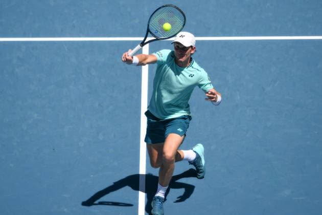 Casper Ruud (NOR) during his first round match Australian Open, Day Two, Tennis, Melbourne Park, Melbourne, Australia - 16 Jan 2024  Copyright: xJamesxGourley Shutterstockx 14302243ck