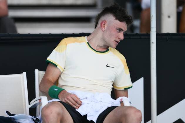 Jack Draper (GBR) during his first round match Australian Open, Day Two, Tennis, Melbourne Park, Melbourne, Australia - 16 Jan 2024  Copyright: xJamesxGourley Shutterstockx 14302243dk