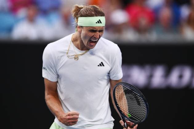 Alexander Zverev (GER) during his first round match Australian Open, Day Three, Tennis, Melbourne Park, Melbourne, Australia - 16 Jan 2024  Copyright: xJamesxGourley Shutterstockx 14297584by