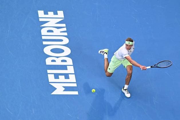 Sport Bilder des Tages TENNIS AUSTRALIAN OPEN, Alexander Zverev of Germany in action during his round 1 match against Dominik Koepfer of Germany on Day 3 of the 2024 Australian Open at Melbourne Park in Melbourne, Tuesday, January 16, 2024. ( NO ARCHIVING, EDITORIAL USE ONLY, NO USE IN BOOKS WITHOUT CONSENT MELBOURNE VICTORIA AUSTRALIA  Copyright: xJOELxCARRETTx 20240116001889691799