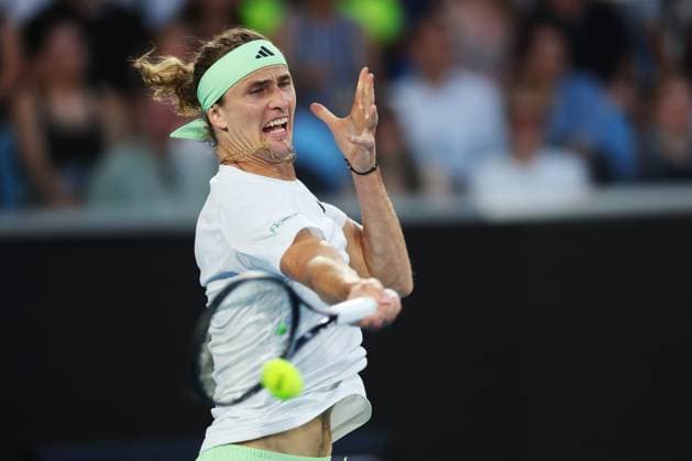 Alexander Zverev (GER) during his first round match Australian Open, Day Three, Tennis, Melbourne Park, Melbourne, Australia - 16 Jan 2024  Copyright: xEllaxLing Shutterstockx 14297583aa