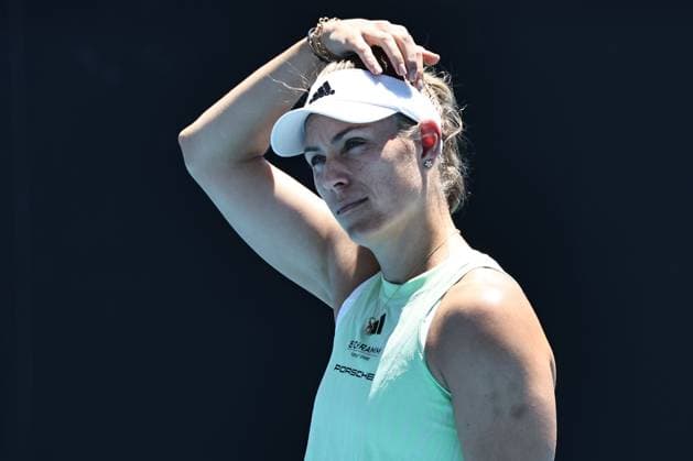 Angelique Kerber, GER, during first round of 2024 Australian Open in Melbourne, 16 01 2023; -