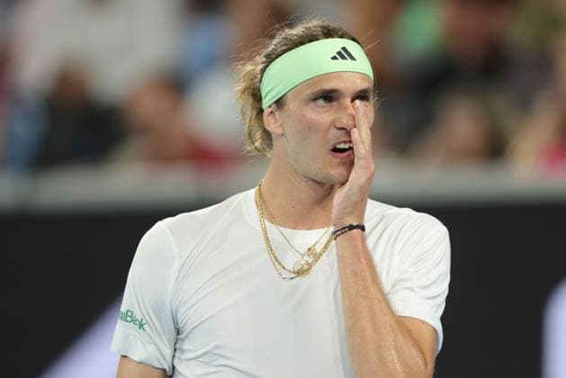Alexander Zverev, GER, during first round of 2024 Australian Open in Melbourne, 16 01 2023; -