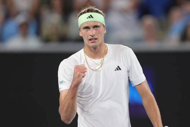 Alexander Zverev, GER, during first round of 2024 Australian Open in Melbourne, 16 01 2023; -