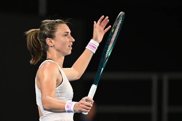 TENNIS AUSTRALIAN OPEN, Petra Martic of Croatia reacts during her round 1 match against Ajla Tomljanovic of Australia on Day 3 of the 2024 Australian Open at Melbourne Park in Melbourne, Tuesday, January 16, 2024. ( NO ARCHIVING, EDITORIAL USE ONLY, NO USE IN BOOKS WITHOUT CONSENT MELBOURNE VICTORIA AUSTRALIA  Copyright: xJAMESxROSSx 20240116001889726764
