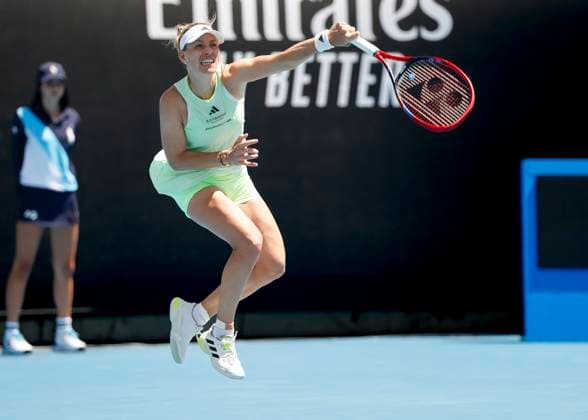 Angelique Kerber (GER), Australian Open 2024, Melbourne Park, Melbourne, Victoria, Australia. Copyright: xJuergenxHasenkopfx