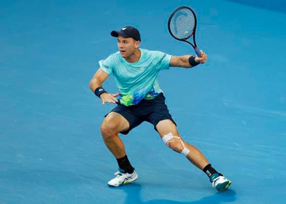 Dominik Koepfer, Australian Open 2024, Melbourne Park, Melbourne, Victoria, Australia. Copyright: xJuergenxHasenkopfx