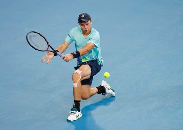 Dominik Koepfer, Australian Open 2024, Melbourne Park, Melbourne, Victoria, Australia. Copyright: xJuergenxHasenkopfx
