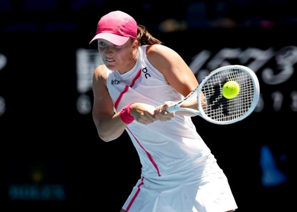 Iga Swiatek, Australian Open 2024, Melbourne Park, Melbourne, Victoria, Australia. Copyright: xJuergenxHasenkopfx