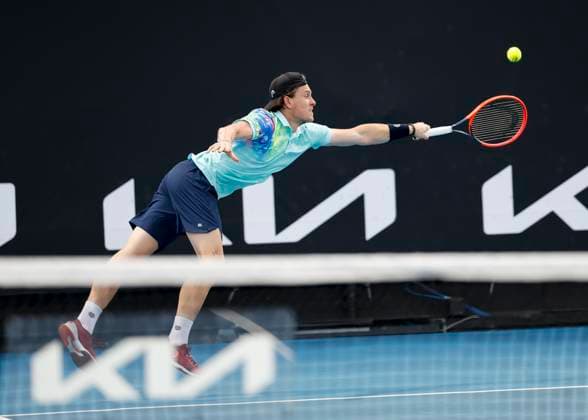 Romain Arneodo und Sam Weissborn, Herren Doppel, Australian Open 2024, Melbourne Park, Melbourne, Victoria, Australia. Copyright: xJuergenxHasenkopfx