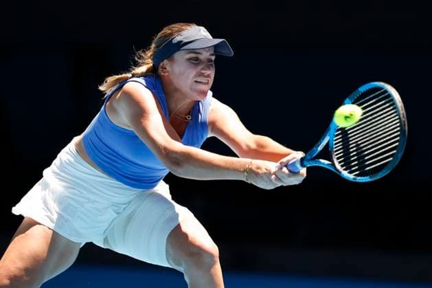 Sofia Kenin, Australian Open 2024, Melbourne Park, Melbourne, Victoria, Australia. Copyright: xJuergenxHasenkopfx