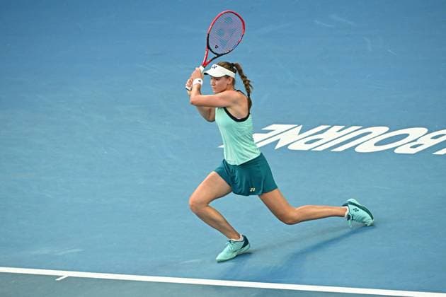 2024 Australian Open - Melbourne Elena Rybakina (KAZ) during her first round match at the 2024 Australian Open at Melbourne Park in Melbourne, AUSTRALIA, on January 16, 2024. Photo by Corinne Dubreuil ABACAPRESS.COM Melbourne Australia  Copyright: xDubreuilxCorinne ABACAx
