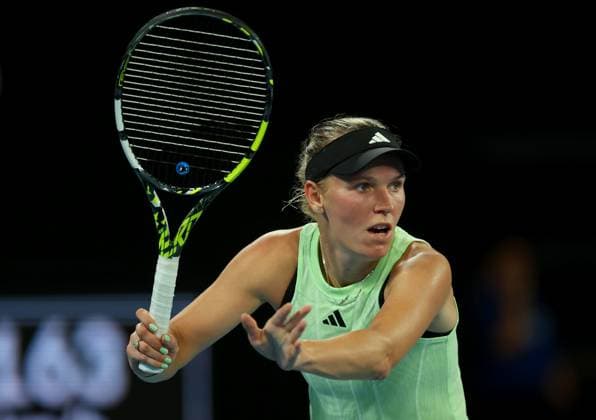Caroline Wozniacki of Denmark in action Australian Open, Day Four, Tennis, Melbourne Park, Melbourne, Australia - 17 Jan 2024  Copyright: xEllaxLing Shutterstockx 14297587v