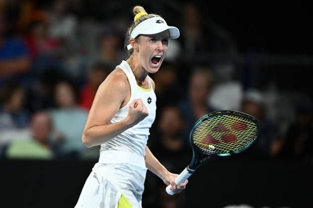 TENNIS AUSTRALIAN OPEN, Storm Hunter of Australia reacts during her round 2 match against Laura Siegemund of Germany on Day 4 of the 2024 Australian Open at Melbourne Park in Melbourne, Wednesday, January 17, 2024. ( NO ARCHIVING, EDITORIAL USE ONLY, NO USE IN BOOKS WITHOUT CONSENT MELBOURNE VICTORIA AUSTRALIA  Copyright: xJOELxCARRETTx 20240117001890067118