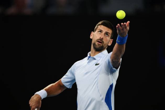 Novak Djokovic (SRB) during his second round match Australian Open, Day Four, Tennis, Melbourne Park, Melbourne, Australia - 17 Jan 2024  Copyright: xJamesxGourley Shutterstockx 14297589ie