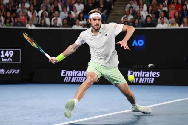 Stefanos Tsitsipas (GRE) during his second round match Australian Open, Day Four, Tennis, Melbourne Park, Melbourne, Australia - 17 Jan 2024  Copyright: xJamesxGourley Shutterstockx 14297589lu