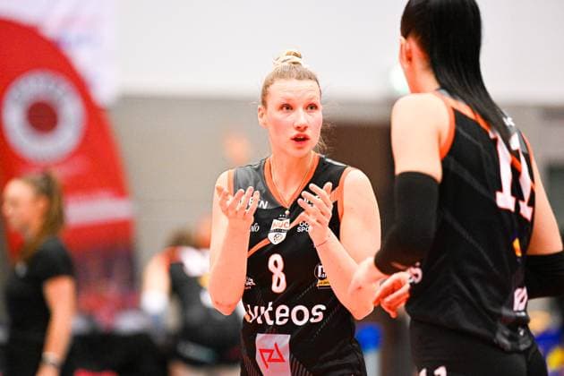 CEV Volleyball Cup 2024, Dresdner SC vs. Viteos Neuchatel UC, Dresden, 17.01.2024 Meline Pierret (Viteos Neuchatel UC, 8) CEV Volleyball Cup 2024, Dresdner SC vs. Viteos Neuchatel UC am 17.01.2024 in der Margon Arena Dresden Copyright: xBEAUTIFULxSPORTS Hoepnerx