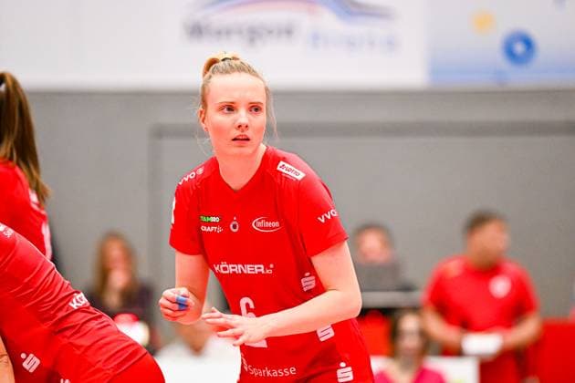 CEV Volleyball Cup 2024, Dresdner SC vs. Viteos Neuchatel UC, Dresden, 17.01.2024 Jennifer Janiska (Dresdner SC, 6) CEV Volleyball Cup 2024, Dresdner SC vs. Viteos Neuchatel UC am 17.01.2024 in der Margon Arena Dresden Copyright: xBEAUTIFULxSPORTS Hoepnerx