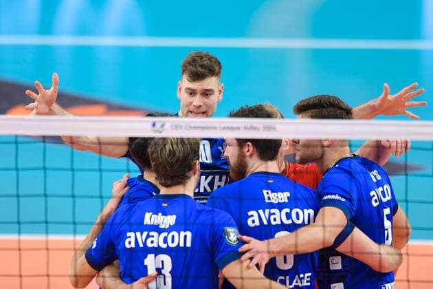 2024.01.17 Jastrzebie-Zdroj siatkowka mezczyzn CEV Liga Mistrzow Jastrzebski Wegiel - SVG Luneburg N z Yann Niclas Bohme Foto Lukasz Laskowski PressFocus 2024.01.17 Jastrzebie-Zdroj CEV Volleyball Men Champions League Jastrzebski Wegiel - SVG Luneburg Yann Niclas Bohme Credit: Lukasz Laskowski PressFocus NEWSPIX.PL --- Newspix.pl POLAND OUT!  20240117xluk00423