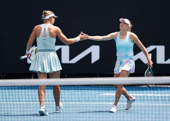 Ellen Perez Nicole Melchiar, Damen Doppel, Australian Open 2024, Melbourne Park, Melbourne, Victoria, Australia. Copyright: xJuergenxHasenkopfx