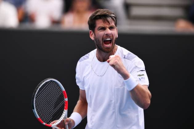 Cameron Norrie (GBR) celebrates during his second round match Australian Open, Day Five, Tennis, Melbourne Park, Melbourne, Australia - 18 Jan 2024  Copyright: xJamesxGourley Shutterstockx 14305233ch