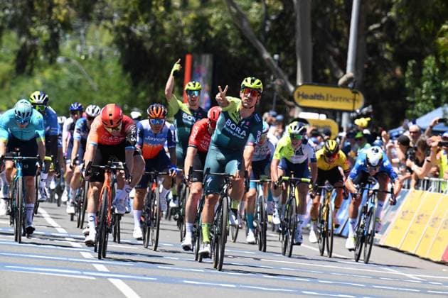 Sport Themen der Woche KW03 Sport Bilder des Tages 18-01-2024 Tour Down Under; Tappa 03 Tea Tree Gully - Campbelltown; 2024, Bora - Hansgrohe; Welsford, Sam; Campbelltown; 