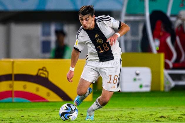 Surakarta, Indonesia - December 2: Bilal Yalcinkaya of Germany in action during the FIFA U-17 World Cup Final match between Germany and France at Manahan Stadium on December 02, 2023 in Surakarta, Indonesia. (Photo by Just Pictures) Surakarta Manahan Stadium Java Indonesia *** Surakarta, Indonesia December 2 Bilal Yalcinkaya of Germany in action during the FIFA U 17 World Cup Final match between Germany and France at Manahan Stadium on December 02, 2023 in Surakarta, Indonesia Photo by Just Pictures Surakarta Manahan Stadium Java Indonesia Copyright: x x2023xEurasiaxSportxImagesx jp-en-EuSpIm-MM3_Germany_France_02Dec2023_SK929