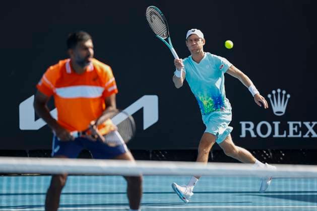 Rohan Bopanna Matthew Ebden, Herren Doppel, Australian Open 2024, Melbourne Park, Melbourne, Victoria, Australia. Copyright: xJuergenxHasenkopfx