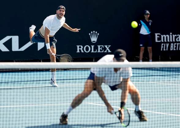Constantine Frantzen Hendrik Jebens, Herren Doppel Australian Open 2024, Melbourne Park, Melbourne, Victoria, Australia. Copyright: xJuergenxHasenkopfx