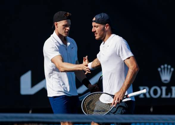 Constantine Frantzen Hendrik Jebens, Herren Doppel Australian Open 2024, Melbourne Park, Melbourne, Victoria, Australia. Copyright: xJuergenxHasenkopfx