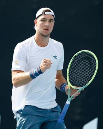Jan-Lennard Struff macht die Faust und jubelt,Jubel, Freude,Emotion, Australian Open 2024, Melbourne Park, Melbourne, Victoria, Australia. Copyright: xJuergenxHasenkopfx