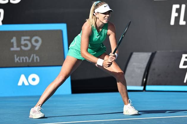 Katie Boulter, GBR, during second round of 2024 Australian Open in Melbourne, 18 01 2023; -