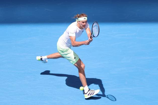 Alexander Zverev, GER, during second round of 2024 Australian Open in Melbourne, 18 01 2023; -