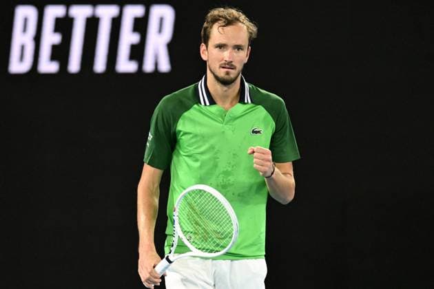 TENNIS AUSTRALIAN OPEN, Daniil Medvedev of Russia celebrates after winning his 2nd round match against Emil Ruusuvuori of Finland on Day 5 of the 2024 Australian Open at Melbourne Park in Melbourne, Thursday, January 18, 2024. ( NO ARCHIVING, EDITORIAL USE ONLY, NO USE IN BOOKS WITHOUT CONSENT MELBOURNE VICTORIA AUSTRALIA  Copyright: xLUKASxCOCHx 20240119001890660541
