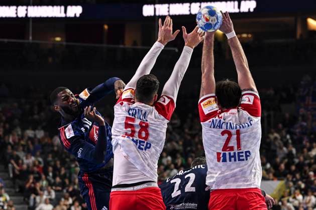 Dika Mem (France), Frankreich vs. Kroatien, Hauptrunde, Europameisterschaft, Laenderspiel, Handball, 18.01.2024 Koeln Nordrhein-Westfalen Deutschland