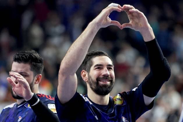 France v Croatia - Men s EHF Euro 2024 COLOGNE, GERMANY - JANUARY 18: Nikola Karabatic of France celebrate after the Men s EHF Euro 2024 main round match between Croatia and France at Lanxess Arena on January 18, 2024 in Cologne, Germany. SanjinxStrukic PIXSELL