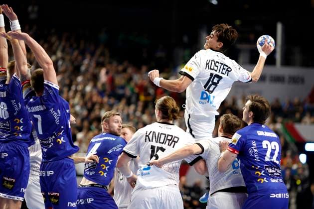 KOESTER Julian Team Deutschland HANDBALL EM 2024 in Deutschland Hauptrunden Spiel Deutschland - Island Lanxess Arena in Koeln am 18.01.2024 in Koeln Copyright: xLacixPerenyix