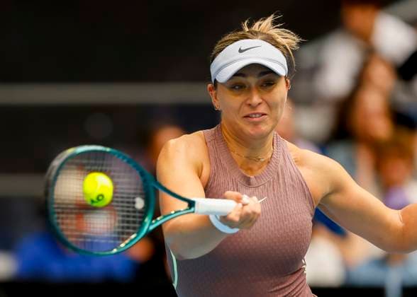 Paula Badosa, Australian Open 2024, Melbourne Park, Melbourne, Victoria, Australia. Copyright: xJuergenxHasenkopfx