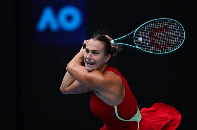 Aryna Sabalenka of Belarus in action Australian Open, Day Six, Tennis, Melbourne Park, Melbourne, Australia - 19 Jan 2024  Copyright: xEllaxLing Shutterstockx 14306107y
