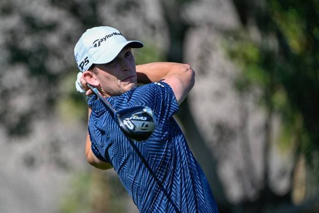 LA QUINTA, CA - JANUARY 18: Jacob Bridgeman (USA) watches his tee shot on 2 during Rd1 of The American Express tournament at La Quinta Country Club on January 18, 2024 in La Quinta, California. (Photo by Ken Murray Icon Sportswire) GOLF: JAN 18 PGA, Golf Herren The American Express EDITORIAL USE ONLY Icon2401180361